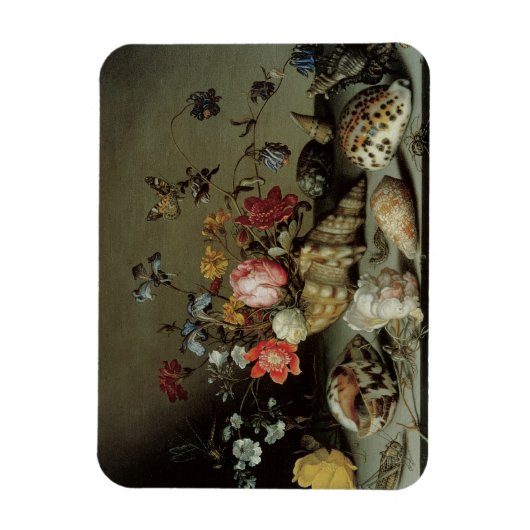 Bloemen, planken en insecten Balthasar van der Ast Magneet (Verticaal)