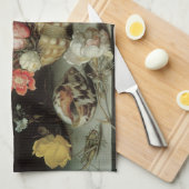 Bloemen, planken en insecten Balthasar van der Ast Theedoek (Quarter Fold)