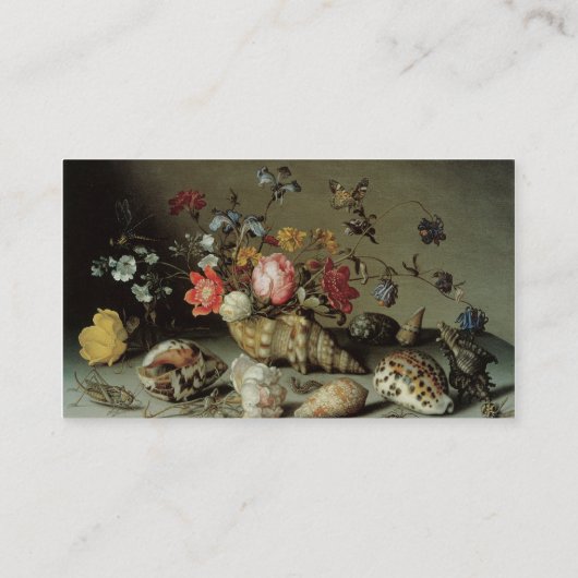 Bloemen, planken en insecten Balthasar van der Ast Visitekaartje (Achterkant)