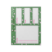 Bloemen Planner te doen lijst groene achtergrond Notitieblok (Linkerzijde)