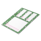 Bloemen Planner te doen lijst groene achtergrond Notitieblok (Schuin)