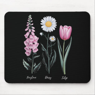 Bloemen Plant Foxglove Daisy Tulip Flower G Muismat