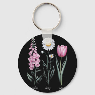 Bloemen Plant Foxglove Daisy Tulip Flower G Sleutelhanger