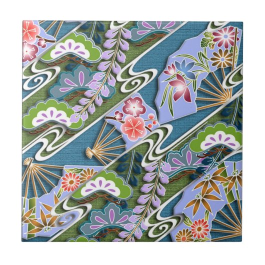 Bloemen, planten en ventilatoren tegeltje (Voorkant)