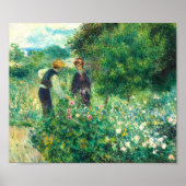 Bloemen plukken door Auguste Renoir Impressionist Poster (Voorkant)