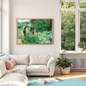 Bloemen plukken door Auguste Renoir Impressionist Poster