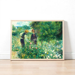Bloemen plukken door Auguste Renoir Impressionist Poster