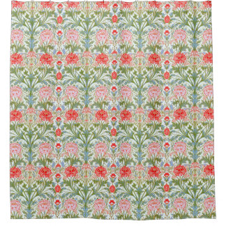 Bloemen Polyester Stof Douchegordijn