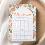 Bloemen Pompoen Baby shower Bingo spel Kaart