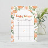 Bloemen Pompoen Baby shower Bingo spel Kaart (Staand voorkant)