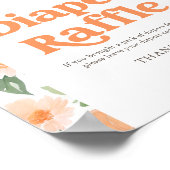 Bloemen Pompoen Baby shower Luier Raffle Sign Poster (Hoek)