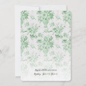  Bloemen Pompoen Groen n Wit Vrijgezellenfeest Kaart (Achterkant)