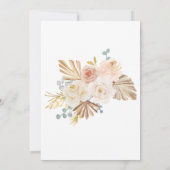 Bloemen pompoen Herfst in liefde boho Vrijgezellen Kaart (Achterkant)