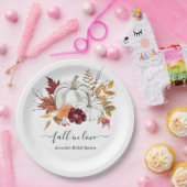 Bloemen Pompoen Herfst Vrijgezellenfeest Papier Bo Papieren Bordje (Feest)