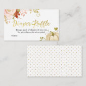Bloemen Pompoen Luier Raffle Kaart Herfst Herfst (Voorkant / Achterkant)