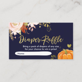 Bloemen Pompoen Luier Raffle Kaart Herfst Herfst