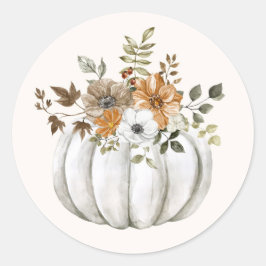 Bloemen pompoen Sticker