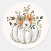 Bloemen pompoen Sticker (Voorkant)