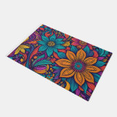 Bloemen pop kunst print deurmat (Schuin)