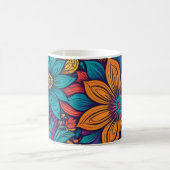 Bloemen pop kunst print koffiemok (Center)