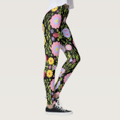 Bloemen Pop kunst schilderij naadloos patroon Leggings (Rechts)