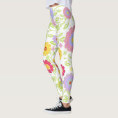 Bloemen Pop kunst schilderij Patroon Leggings (Links)