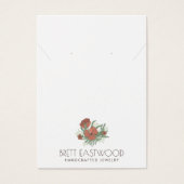 Bloemen Poppy Earring Ketting Display Kaart (Voorkant)