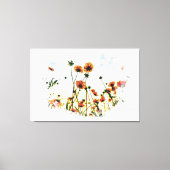 *~* Bloemen Poppy Field Floral AR9 Canvas Print (Voorkant)