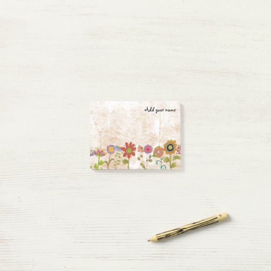 Bloemen Post-it® Notes (Op bureau)