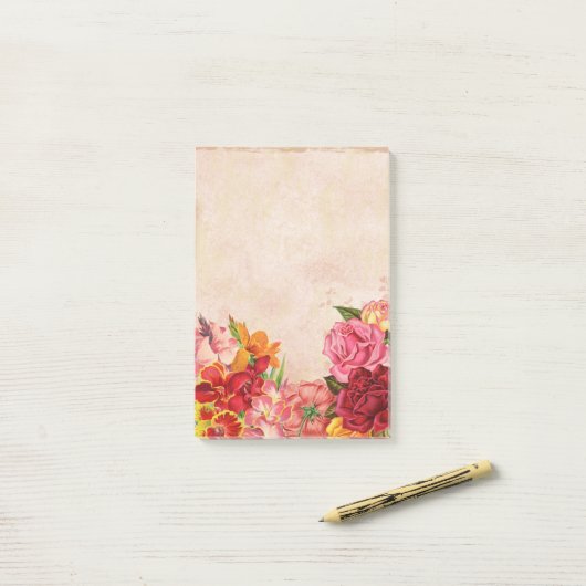  bloemen Post-it® notes 4 x 6 (Op bureau)