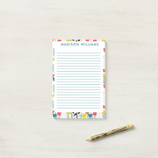 Bloemen post-it notities post-it® notes (Op bureau)