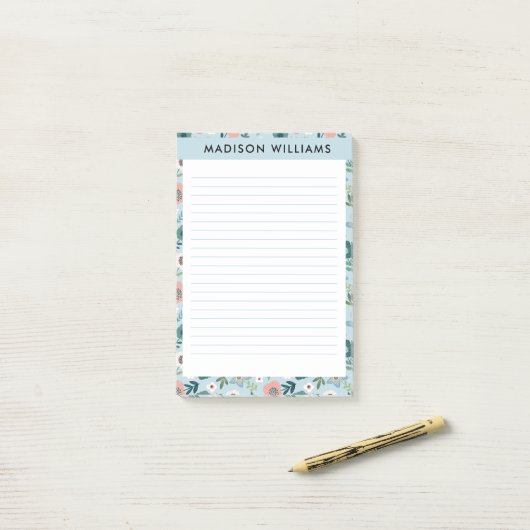Bloemen post-it notities post-it® notes (Op bureau)