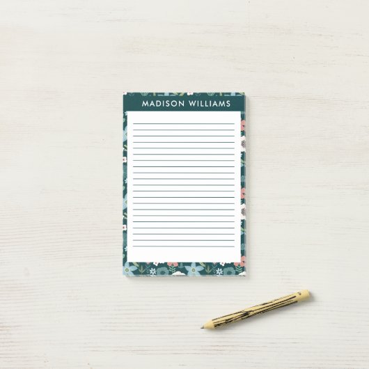 Bloemen post-it notities post-it® notes (Op bureau)