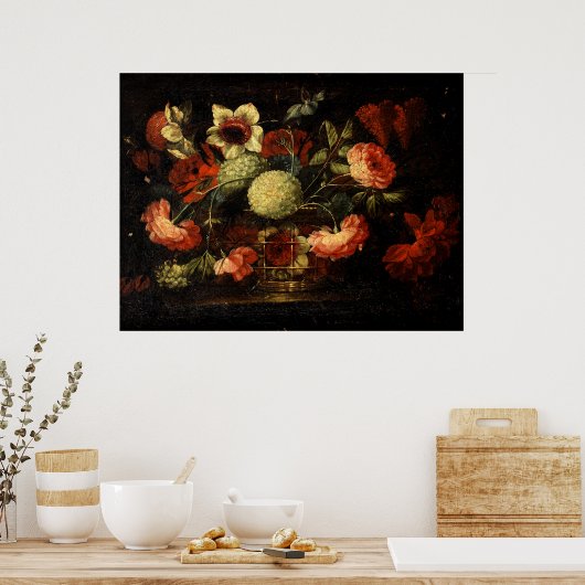  bloemen poster (Keuken)
