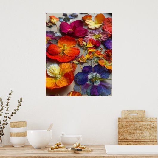  bloemen poster (Keuken)