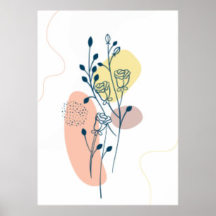 Bloemen poster lay-out
