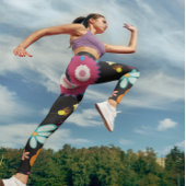 Bloemen Power Kleurrijk Zwart Leggings