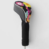 Bloemen Power Kleurrijke Roze Golfheadcover (Schuin)