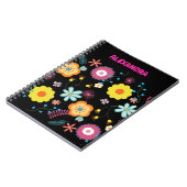 Bloemen Power Kleurrijke Roze Notitieboek (Linkerzijde)