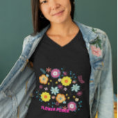 Bloemen Power Kleurrijke Roze T-shirt