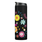 Bloemen Power Kleurrijke Roze Thermosbeker (Geroteerd rechts)