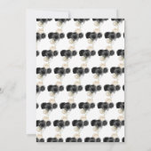 Bloemen prinses in zwarte jurk Quinceanera Kaart (Achterkant)