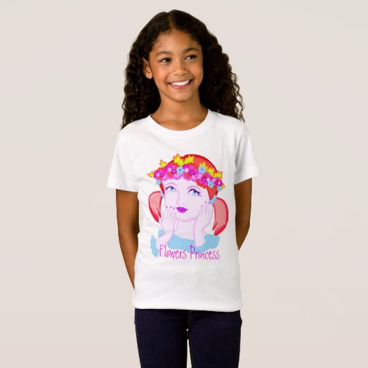 Bloemen Prinses T-shirt (Voorkant volledig)