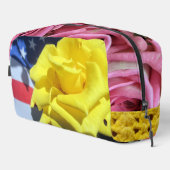 Bloemen Print gesneden naaizak Toilettasje (Rechterhoek)