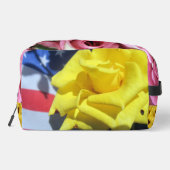 Bloemen Print gesneden naaizak Toilettasje (Achterkant)