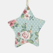 Bloemen  Print Keramisch Ornament (Rechts)
