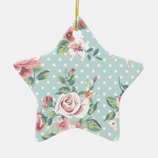 Bloemen  Print Keramisch Ornament (Voorkant)