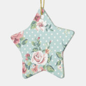 Bloemen  Print Keramisch Ornament (Links)