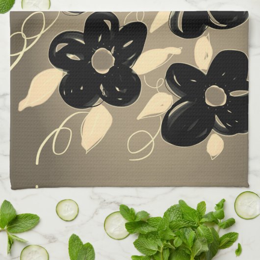 Bloemen Print Theedoek (Gevouwen)