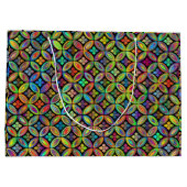 Bloemen Prismatische multi-gekleurde geschenkzak Groot Cadeauzakje (Achterkant)